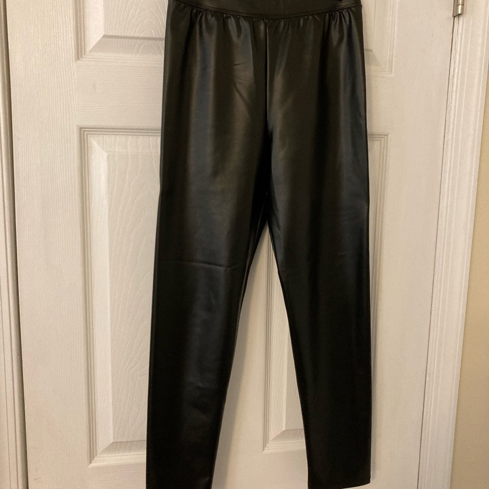 GAP Kids Black Faux Leather Pants